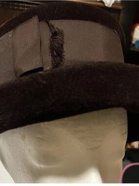 Vintage Lucilia Mendez New York Paris Hat Brown Felt Hat Sz 22
